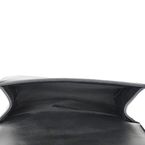 Chanel  Boy Flap Chevron Leather with Holographic PVC Crossbody Bag Black - Picture 13 of 16